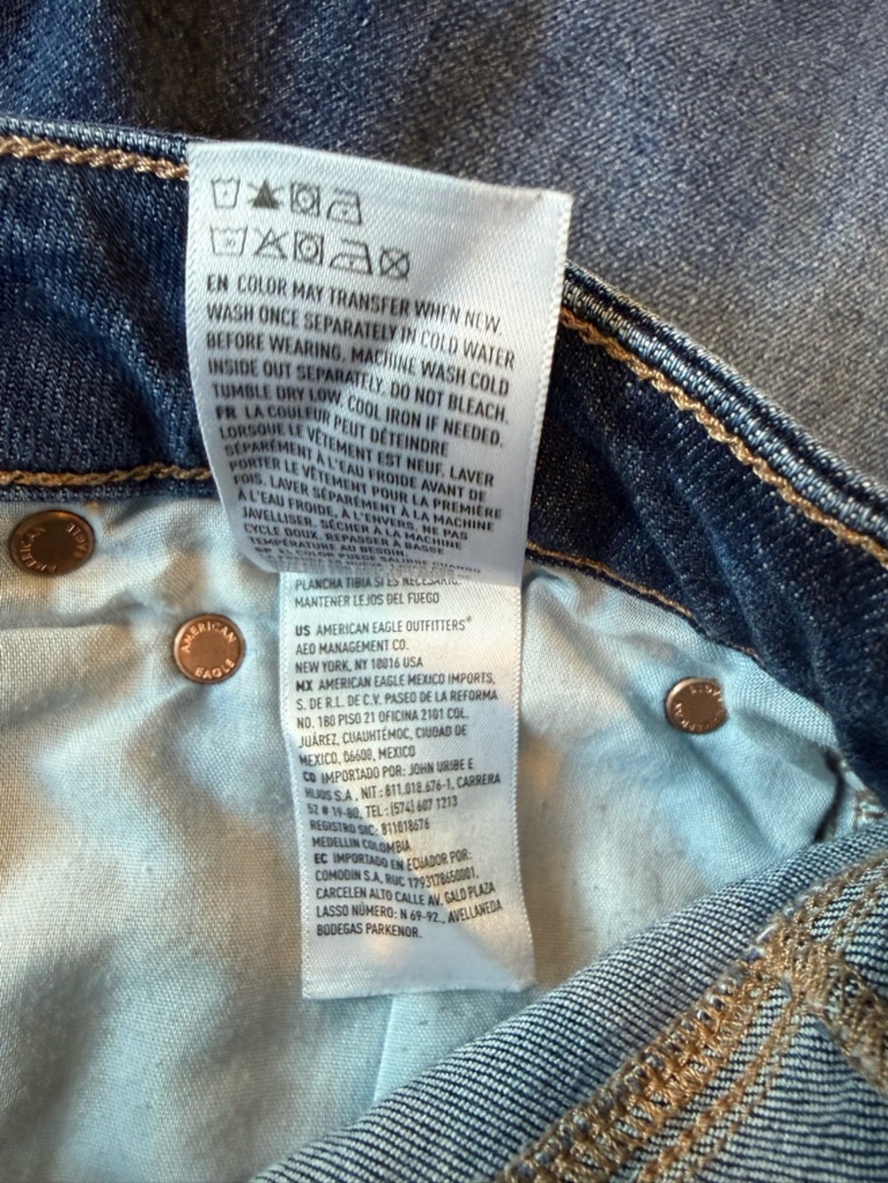 American Eagle Women’s Jeans Super High-Rise Baggy Wide Leg Size 10 - Picture 13 of 14